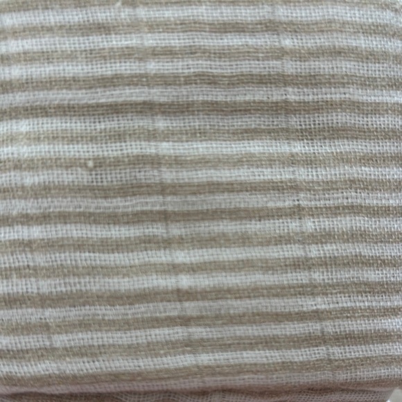2 Little Unicorn organic. Striped Beige Muslin Swaddles new in plastic FREE SHIP - Picture 3 of 3